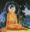 The Buddha preached His first sermon to the five monks at the Deer Park in Varanasi.