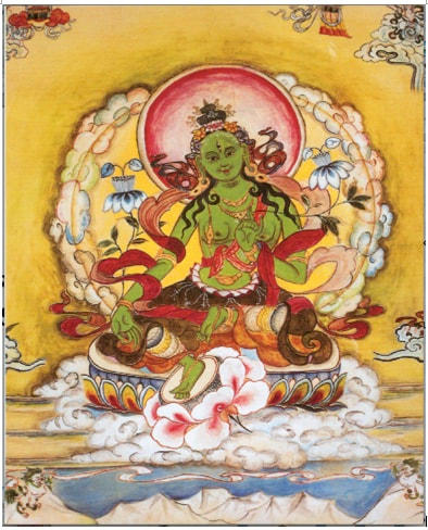 Painting of Buddha Tara by Peter Iseli