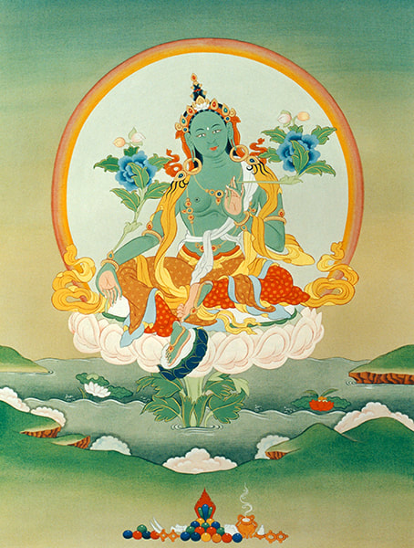 Painting of Buddha Tara by Peter Iseli