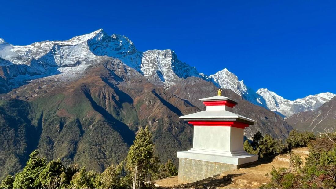 Stupa recently built at Lawudo dedicated to Kyabje Lama Zopa Rinpoche
